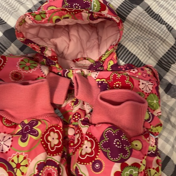 Hanna Andersson Baby Girl Floral Snowsuit size 70 - Picture 5 of 7